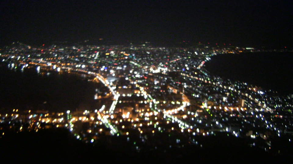 函館山から見たリアルタイムな景色