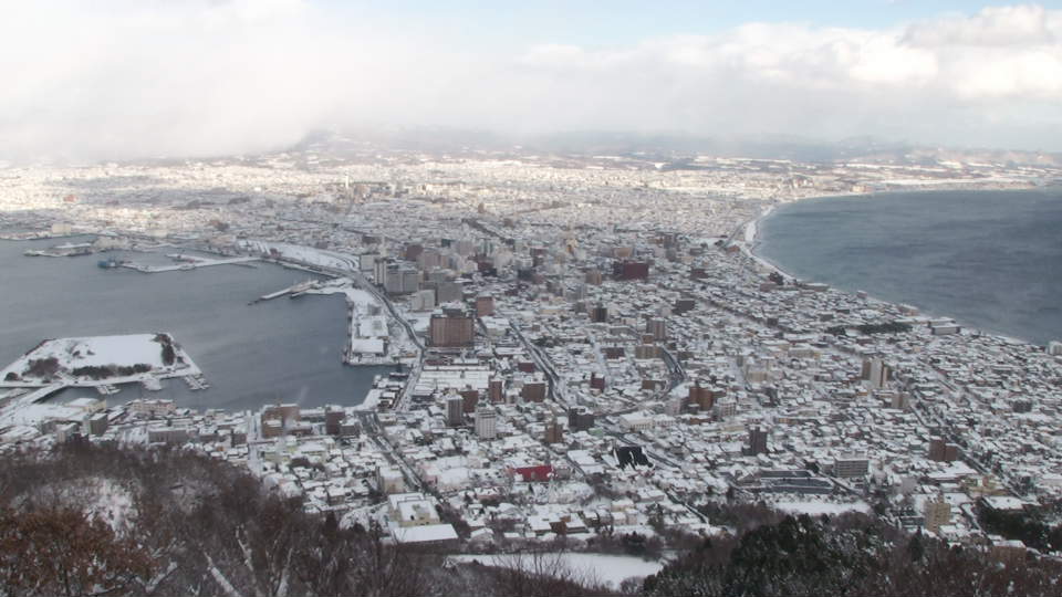 函館山から見たリアルタイムな景色
