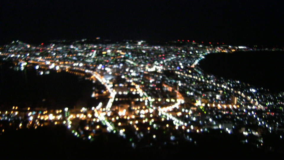 函館山から見たリアルタイムな景色