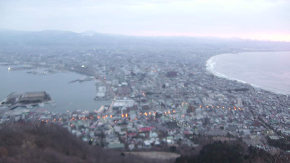 函館山から見たリアルタイムな景色