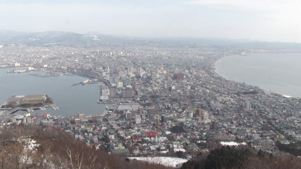 函館山から見たリアルタイムな景色