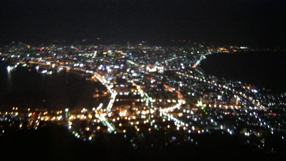 函館山から見たリアルタイムな景色