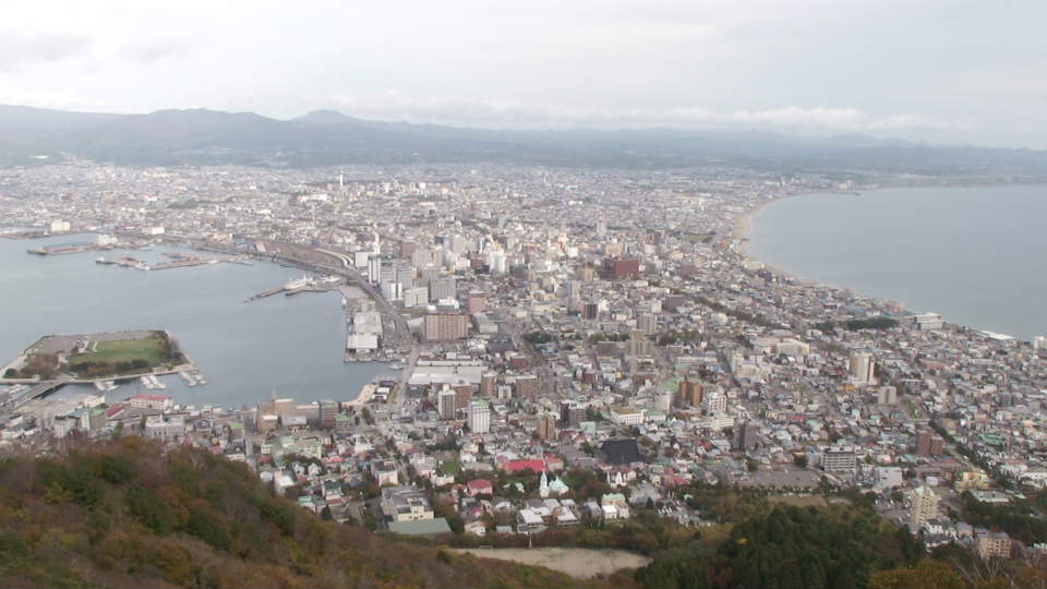 函館山から見たリアルタイムな景色
