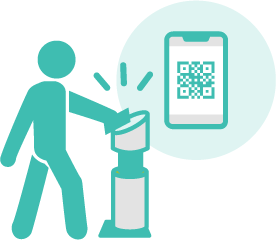 Scan the QR code on your mobile phone at the ticket gate.