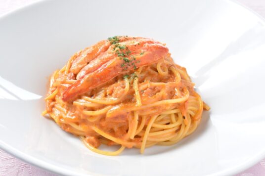 ズワイガニのトマトスパゲッティー